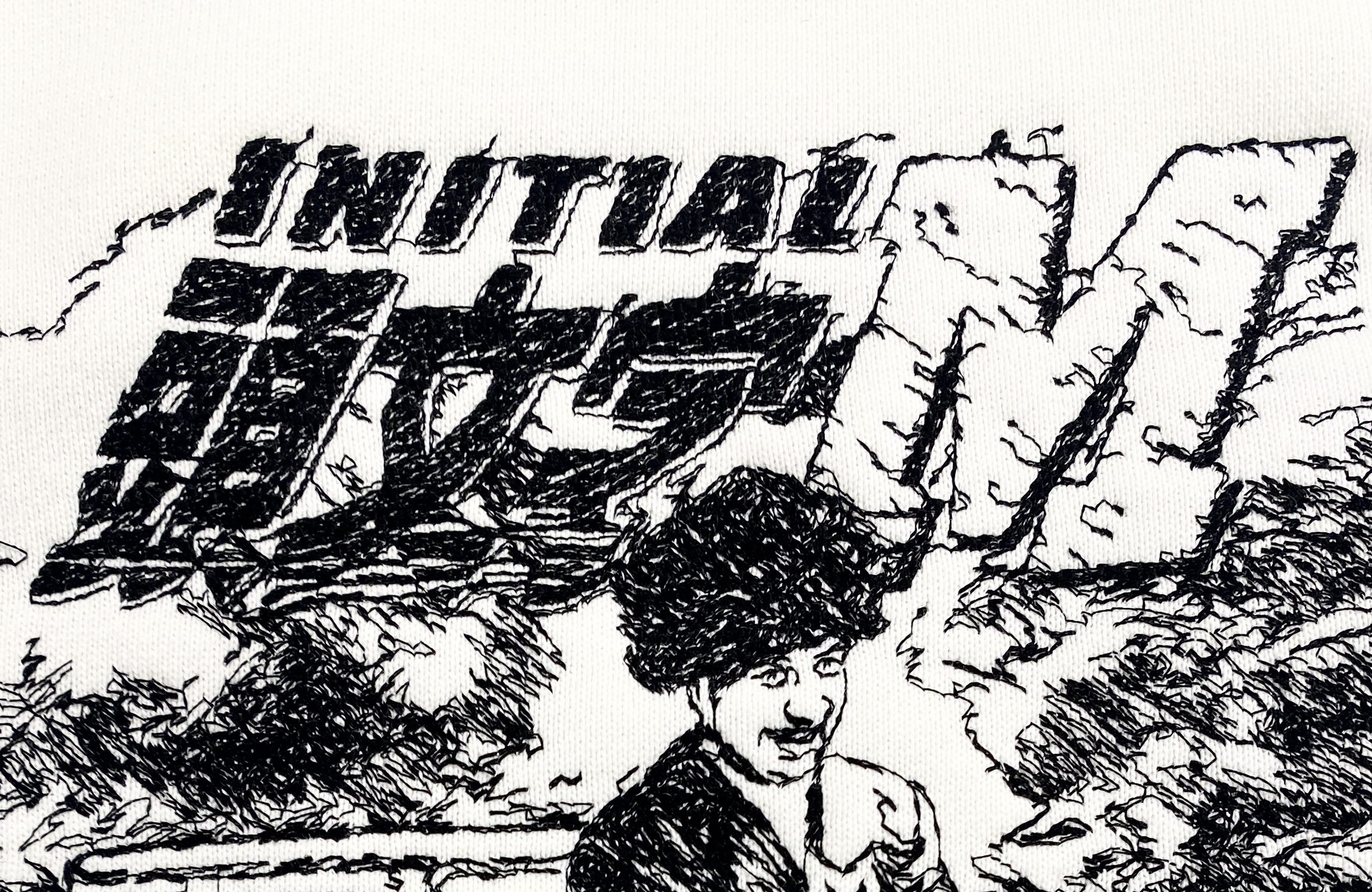 スケッチ刺繍：人物ディテール